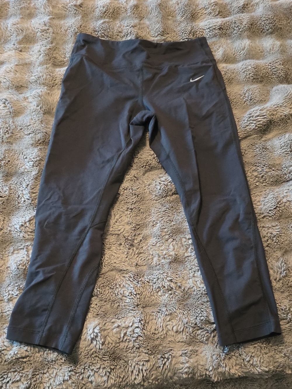 Nike Black Women's Track Joggers with White Swoosh